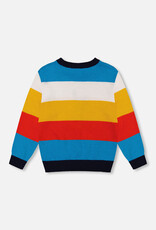 Deux Par Deux Peacoat Striped Sweater With Go Kart
