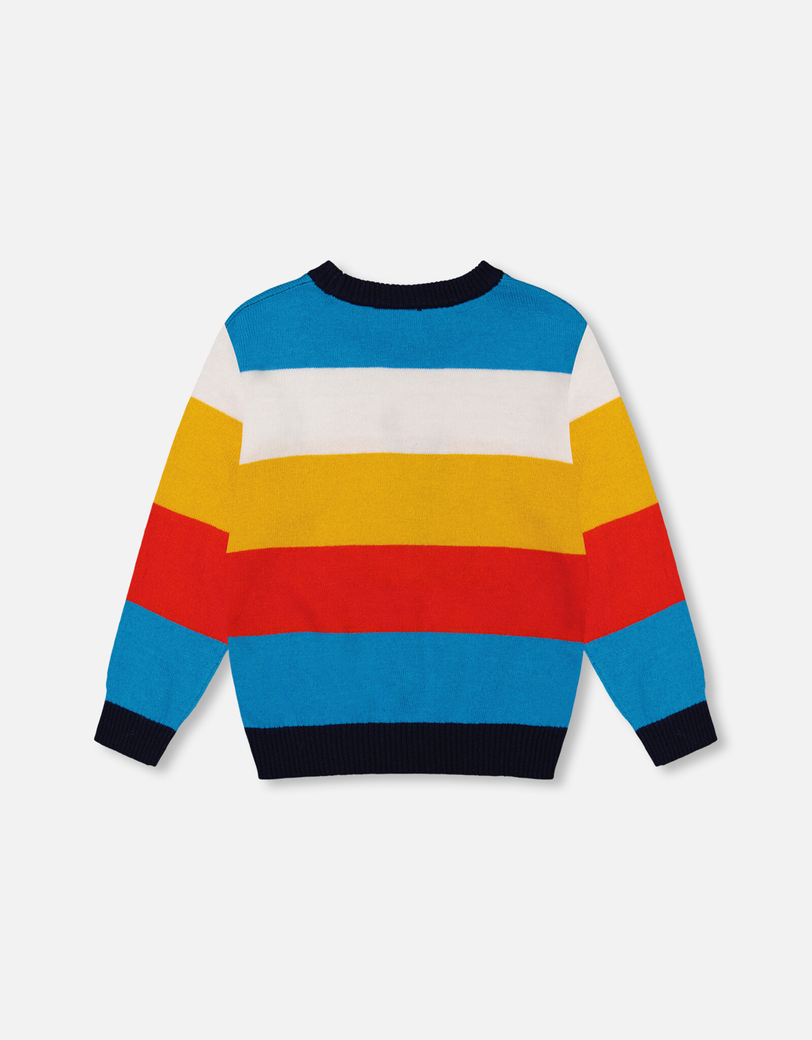 Deux Par Deux Peacoat Striped Sweater With Go Kart