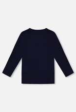 Deux Par Deux Peacoat Long Sleeve Racer T-Shirt