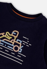 Deux Par Deux Peacoat Long Sleeve Racer T-Shirt