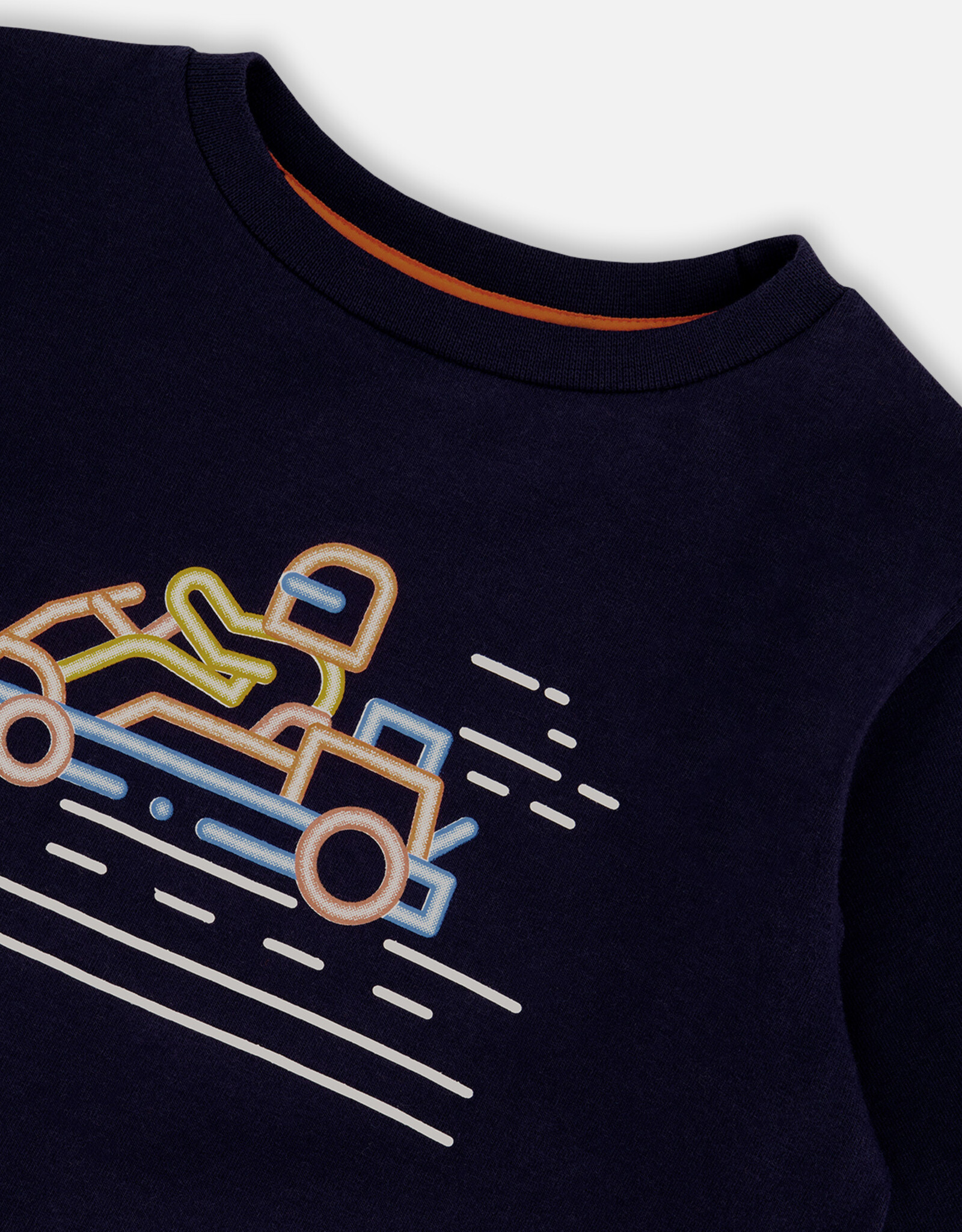 Deux Par Deux Peacoat Long Sleeve Racer T-Shirt