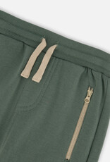 Deux Par Deux Dark Forest Fleece Sweatpants With Zip Pockets
