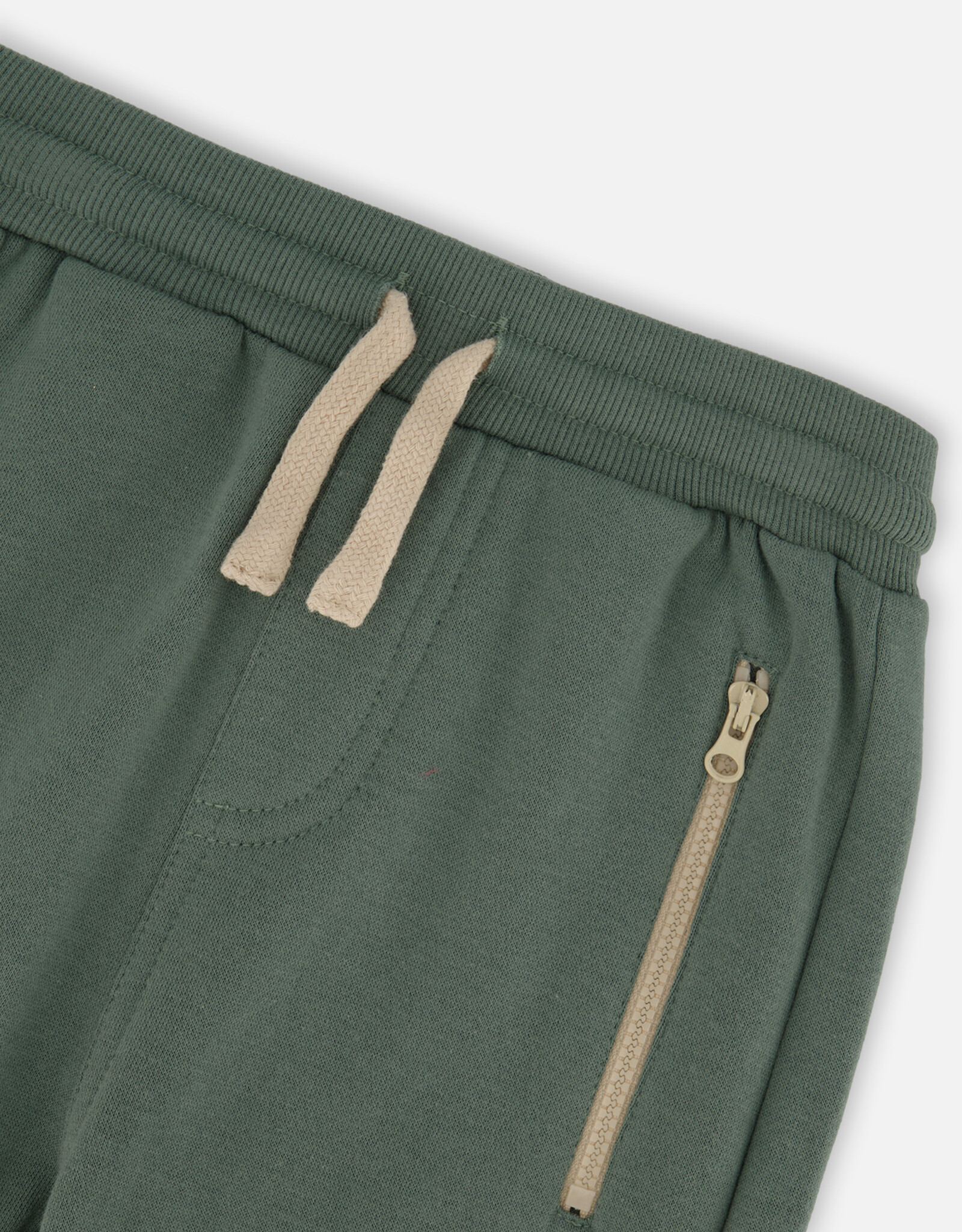 Deux Par Deux Dark Forest Fleece Sweatpants With Zip Pockets