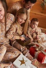 Deux Par Deux Christmas Deer Two Piece Pajama Set (Long Sleeve Top & Pants)
