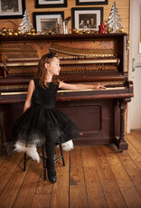 Deux Par Deux Anthracite Sleeveless Dress With Tulle Skirt
