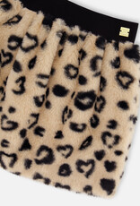 Deux Par Deux Hearts Faux Fur Skirt