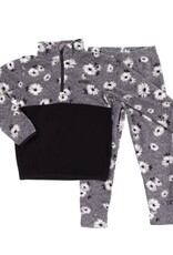 Noruk Grey Flowers Two-Piece Microfleece Base Layer