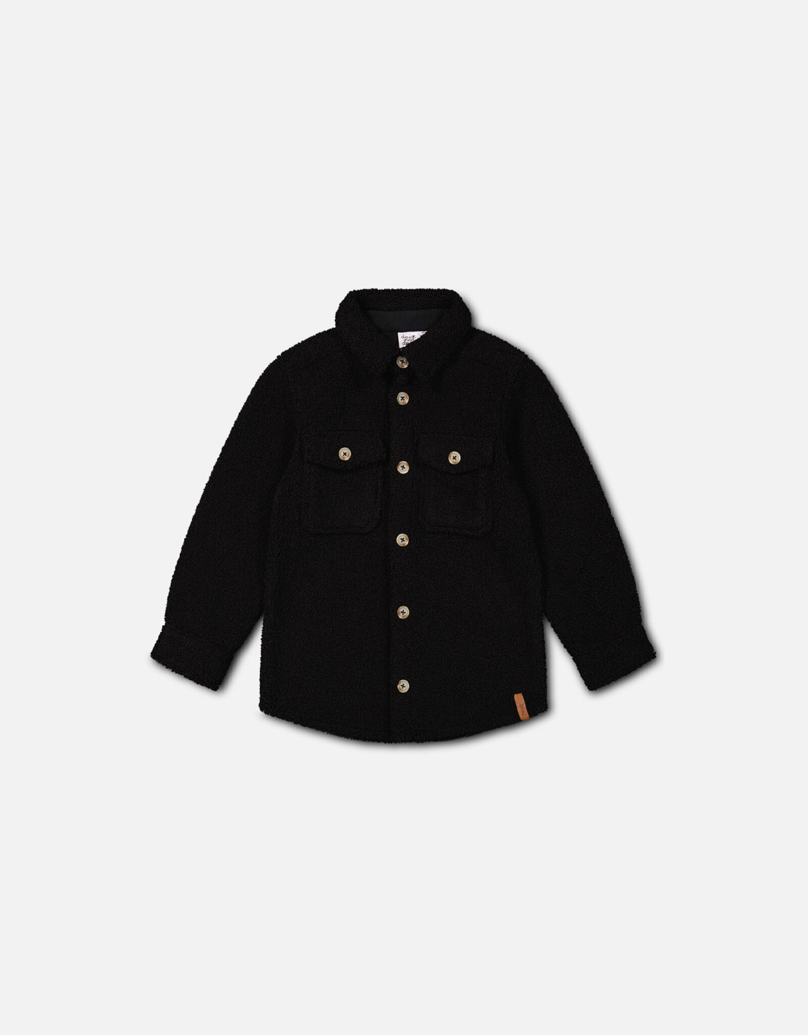 Deux Par Deux Anthracite Sherpa Overshirt