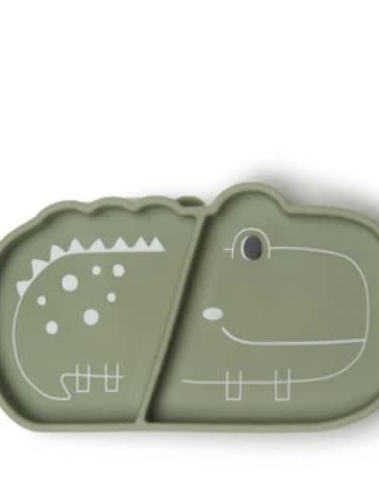 Loulou Lollipop Born to be Wild Silicone Snack Plate - Alligator