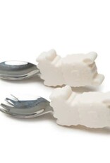 Loulou Lollipop Born to be Wild Learning Spoon/Fork Set - Llama