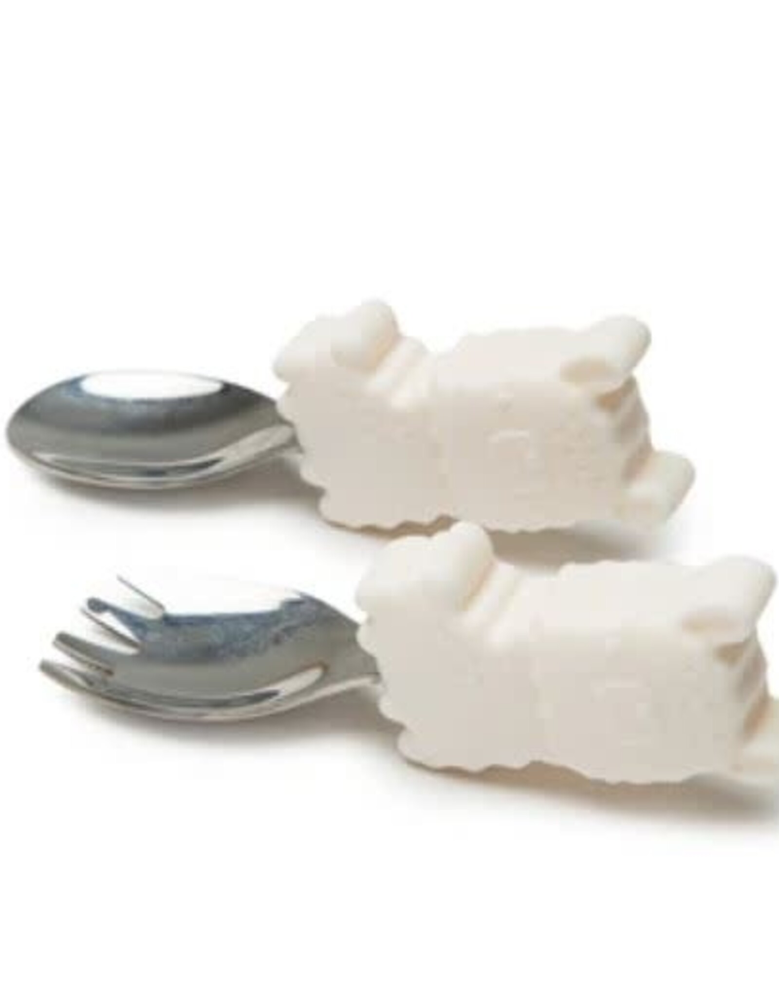 Loulou Lollipop Born to be Wild Learning Spoon/Fork Set - Llama