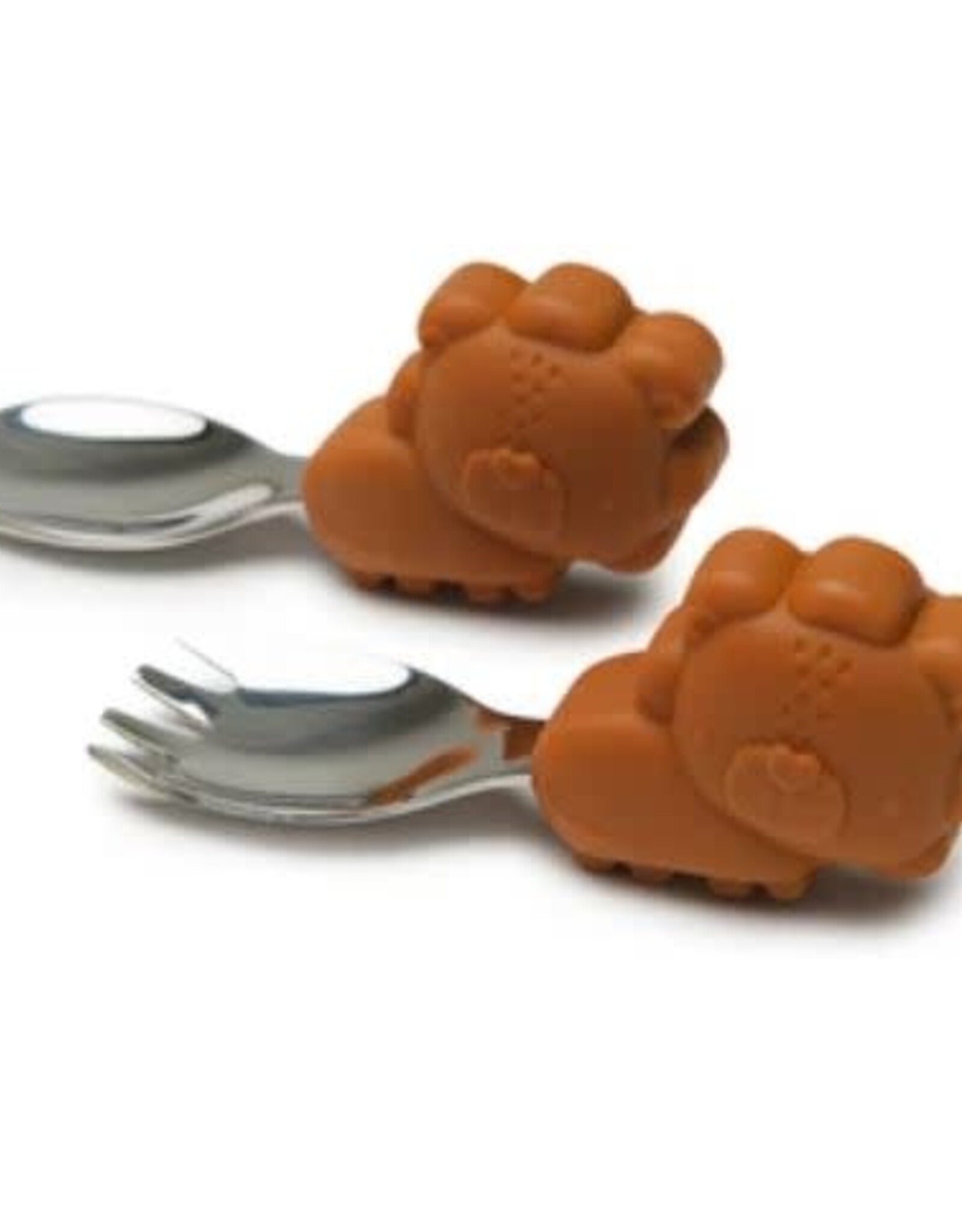 Loulou Lollipop Born to be Wild Learning Spoon/Fork Set - Lion
