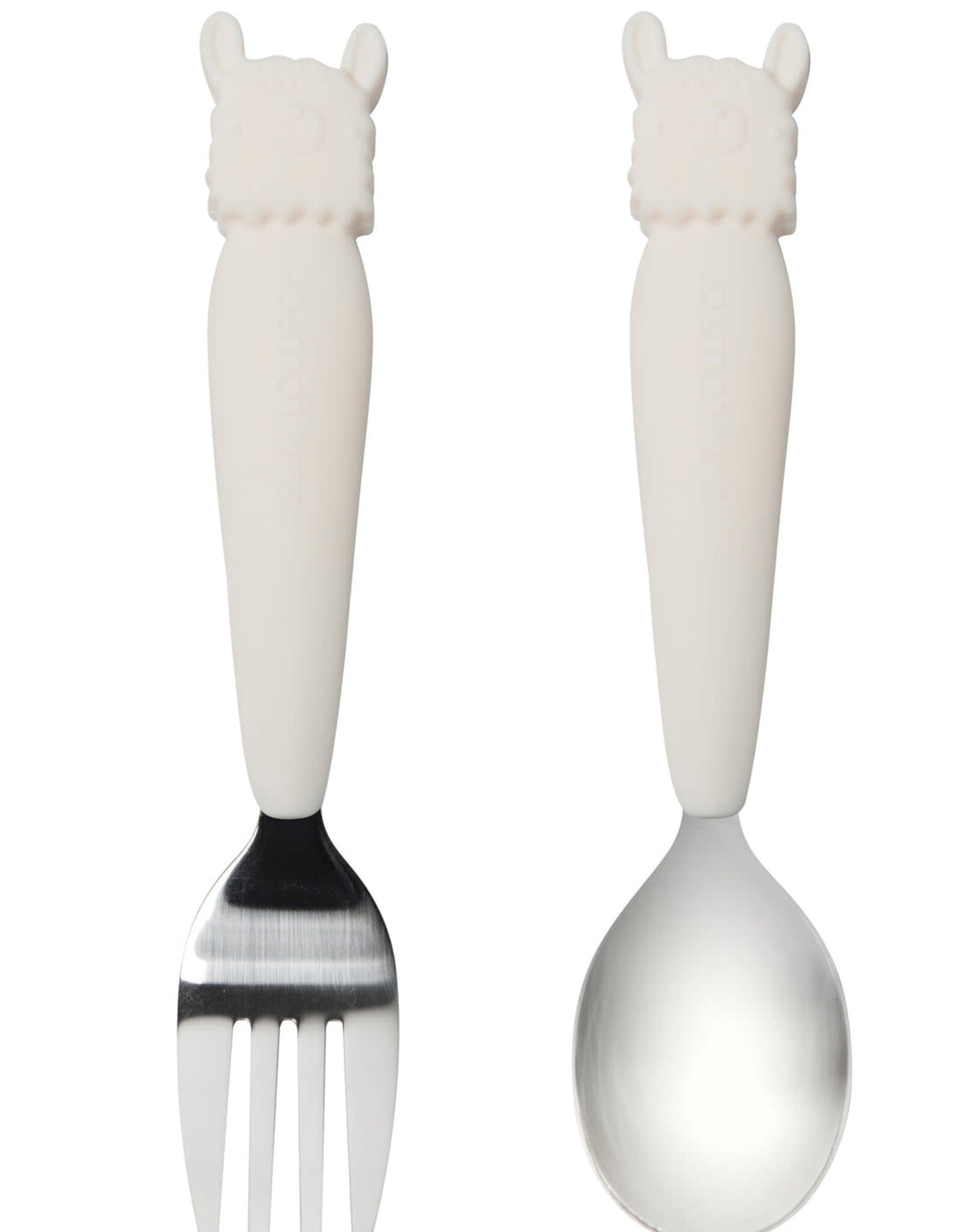 Loulou Lollipop Born to be Wild - Toddler Spoon & Fork Set - Llama