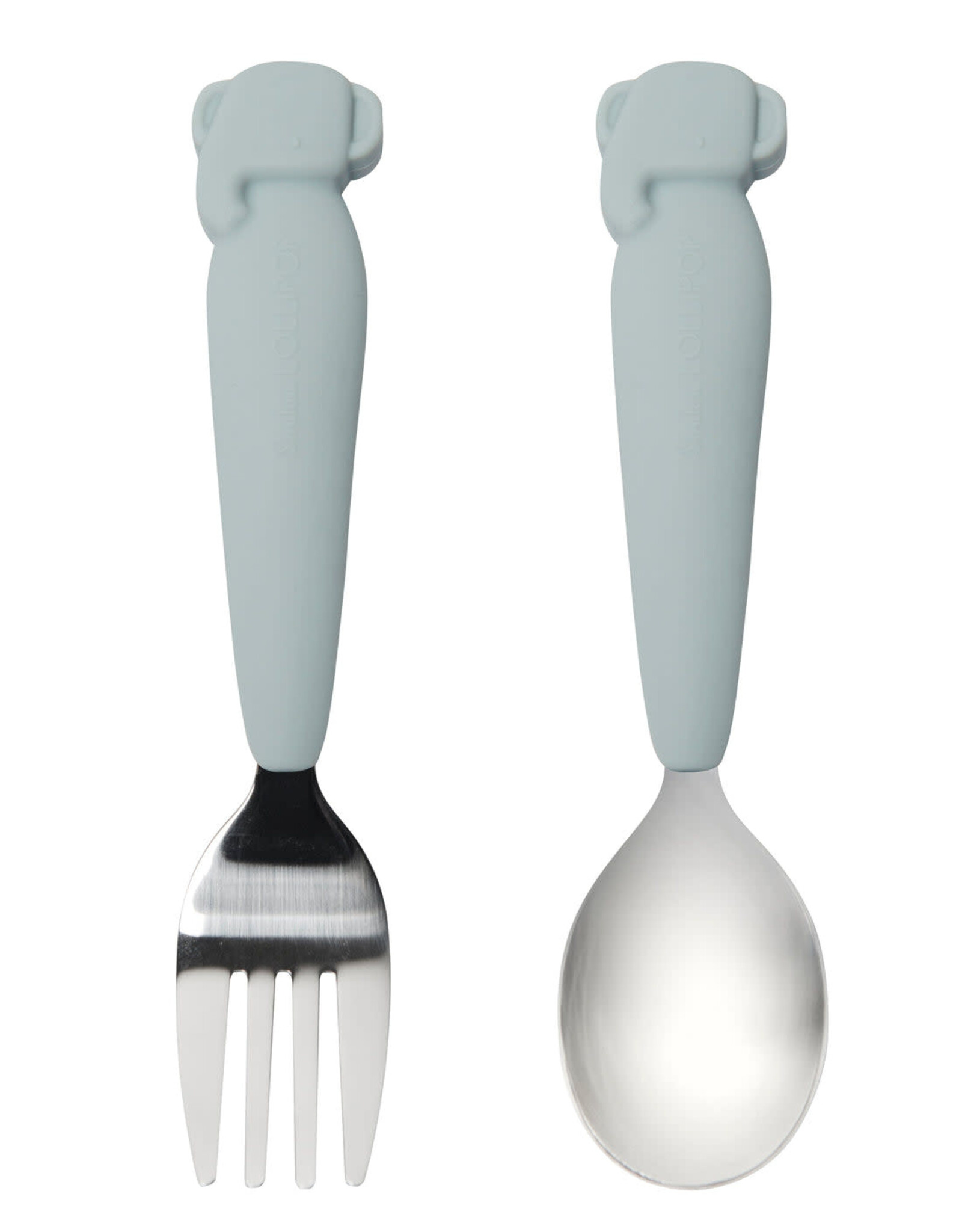 Loulou Lollipop Born to be Wild - Toddler Spoon & Fork Set - Elephant