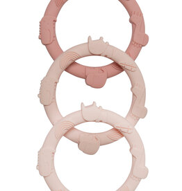 Loulou Lollipop Wild Teething Ring Set - Blush Pink