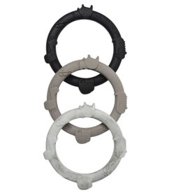 Loulou Lollipop Wild Teething Ring Set - Grey