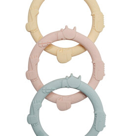 Loulou Lollipop Wild Teething Ring Set - Pastel