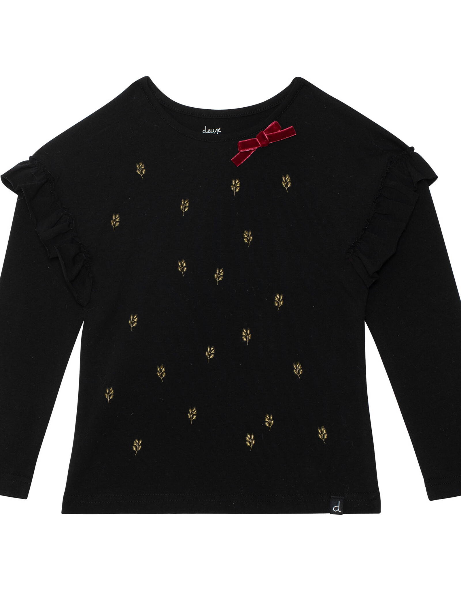 Deux Par Deux Anthracite Jersey Print Top