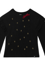 Deux Par Deux Anthracite Jersey Print Top