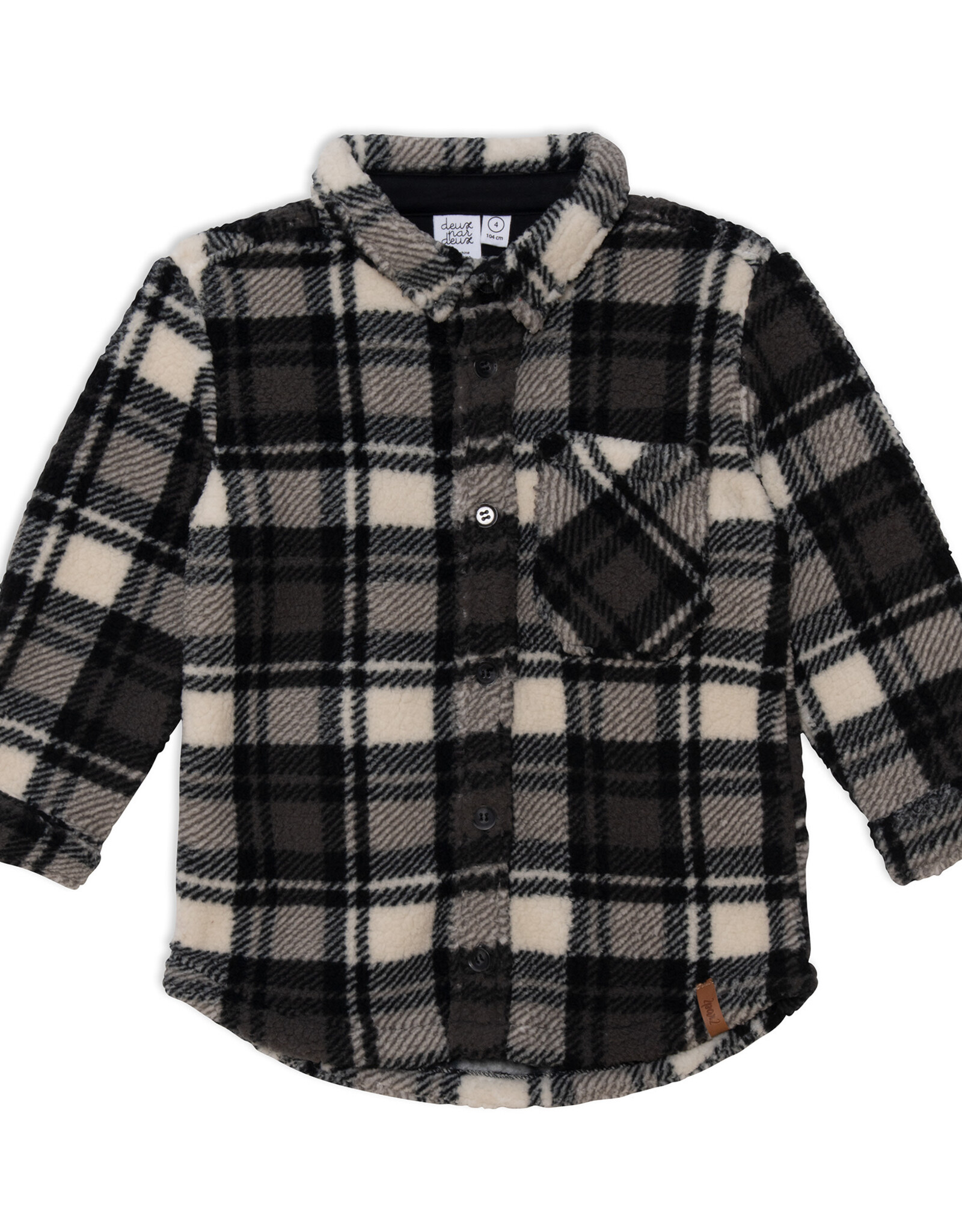 Deux Par Deux Plaid Plush Shirt