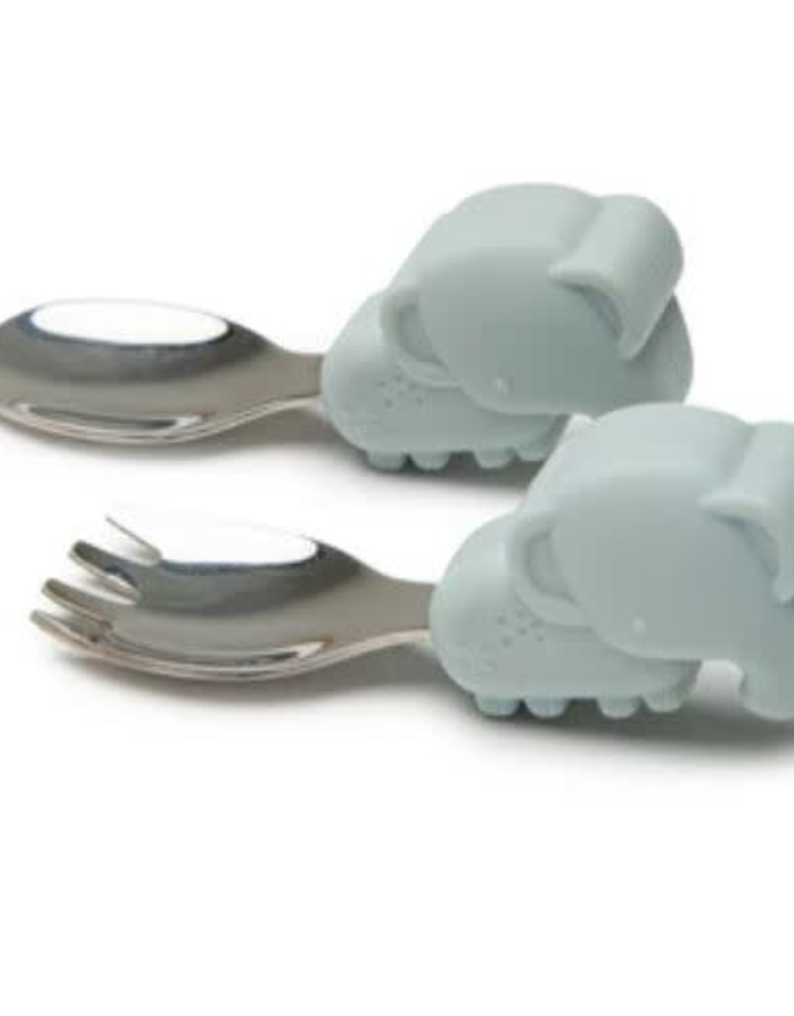Loulou Lollipop Born to be Wild Learning Spoon/Fork Set - Elephant