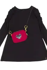 Noruk Shine Black Tunic with Bag