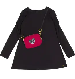 Noruk Shine Black Tunic with Bag