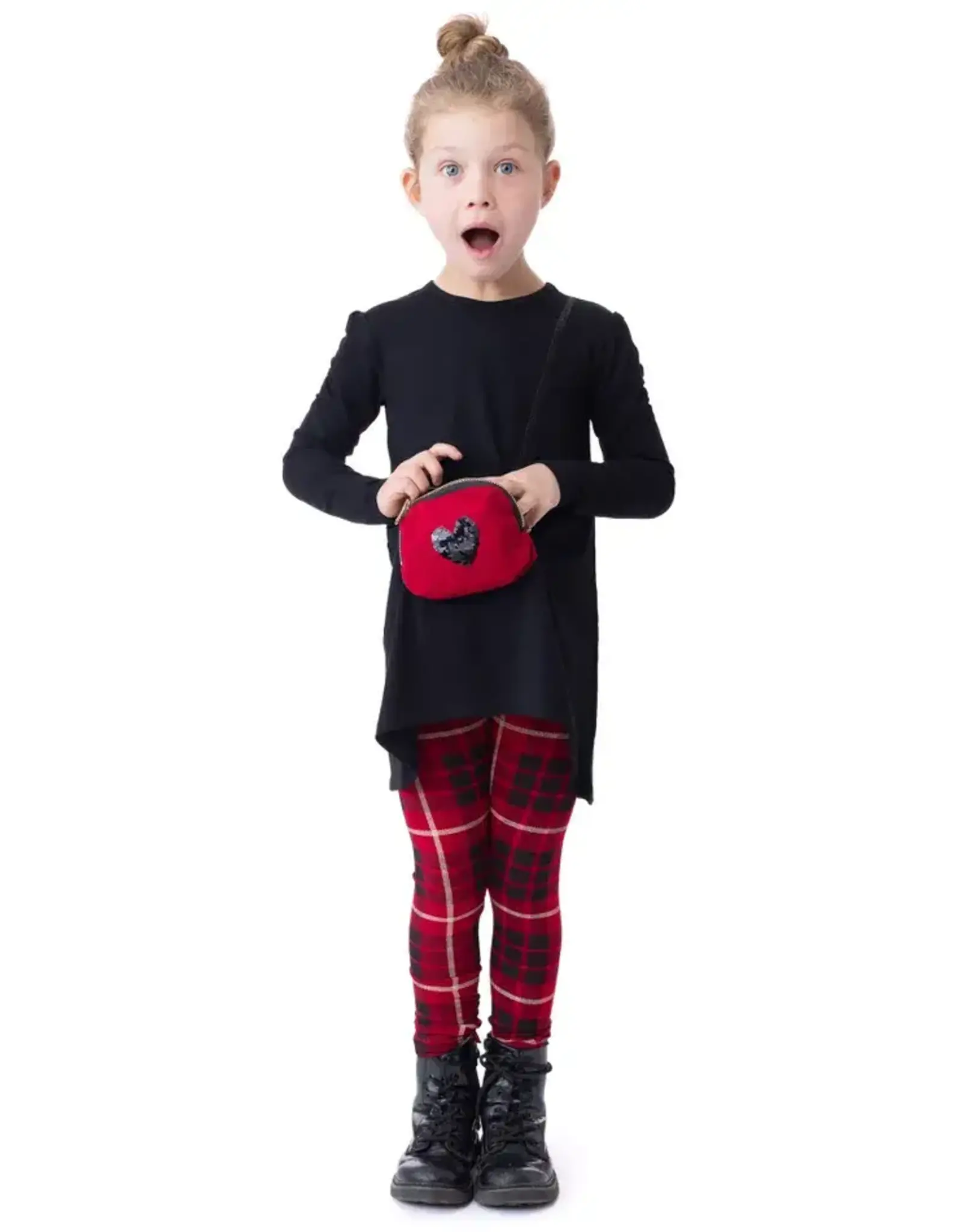 Noruk Shine Black Tunic with Bag