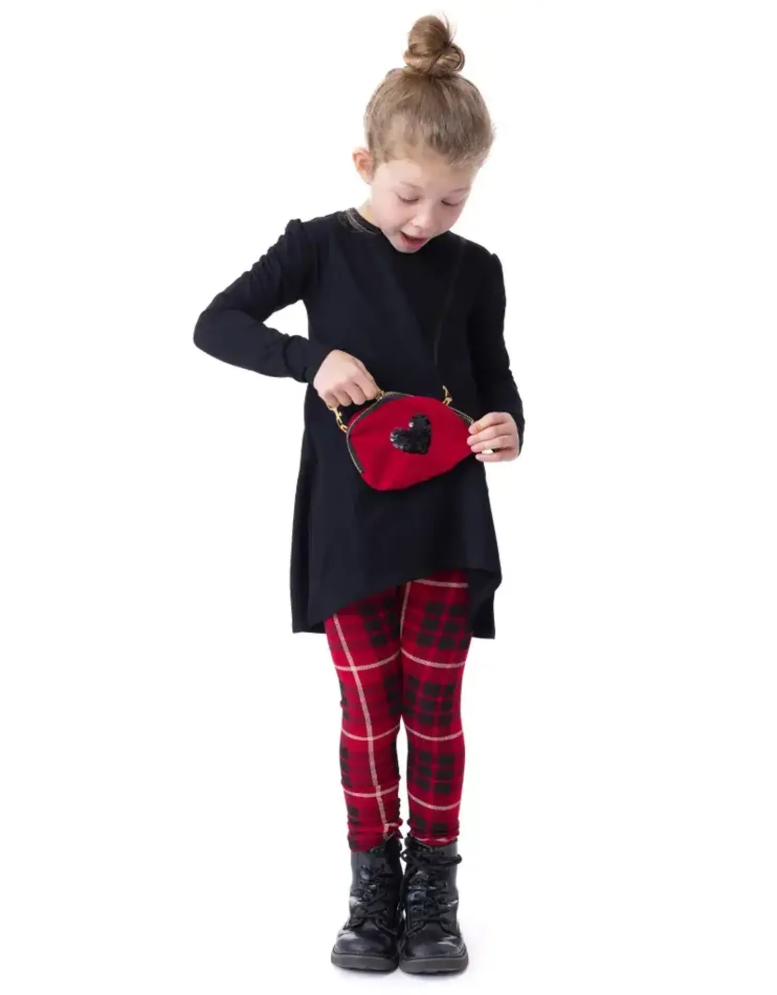 Noruk Shine Black Tunic with Bag