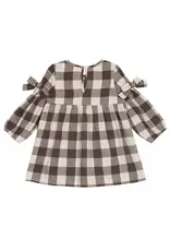 Mabel & Honey S'mores Brown Check Flannel Dress