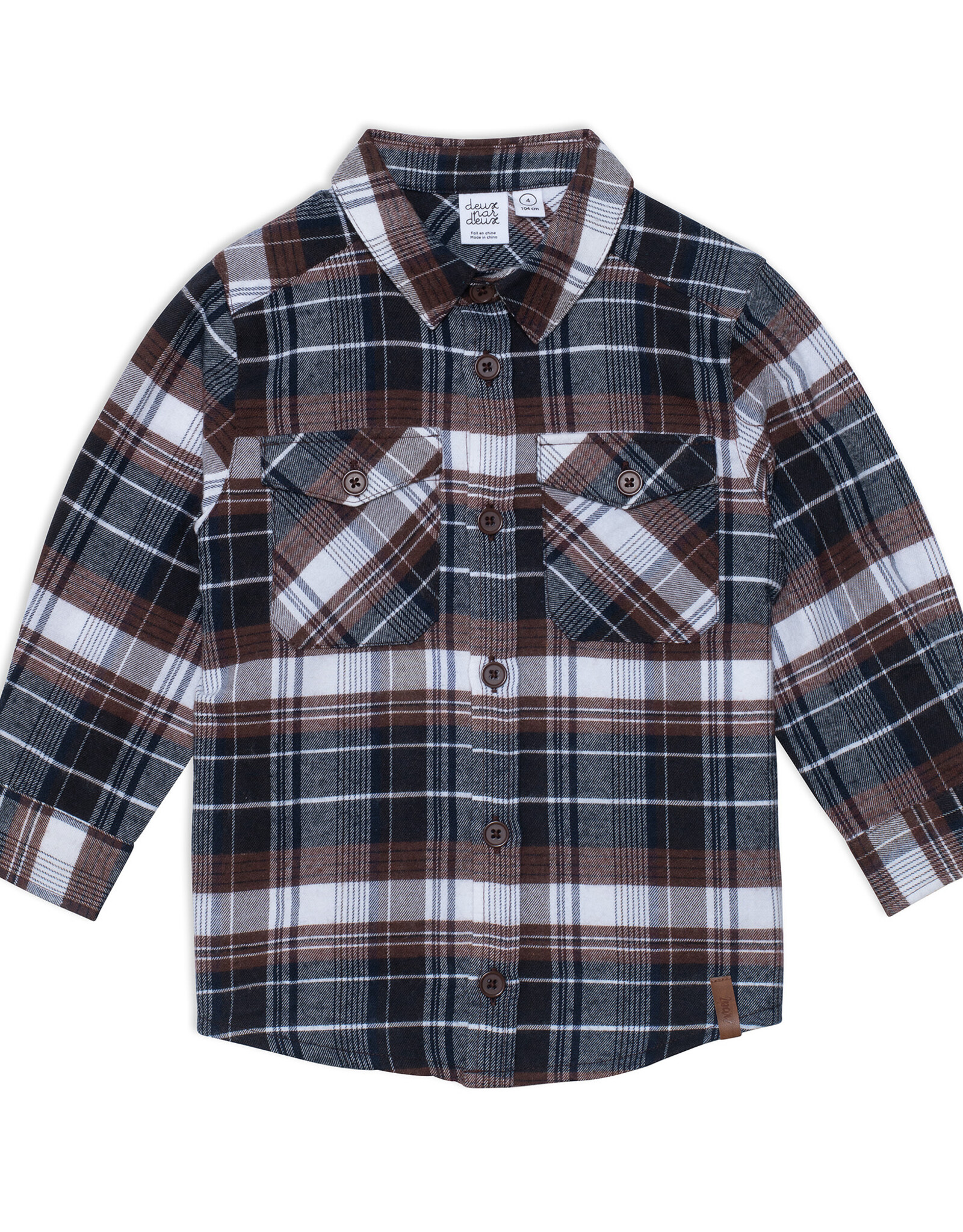 Deux Par Deux Brushed Plaid Shirt