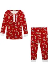 A Christmas Puppy Girls 2pc Ruffle PJS