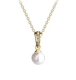 Cherished Moments Gold Plated Single Pearl Necklace