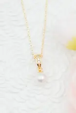Cherished Moments Gold Plated Single Pearl Necklace