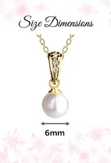 Cherished Moments Gold Plated Single Pearl Necklace