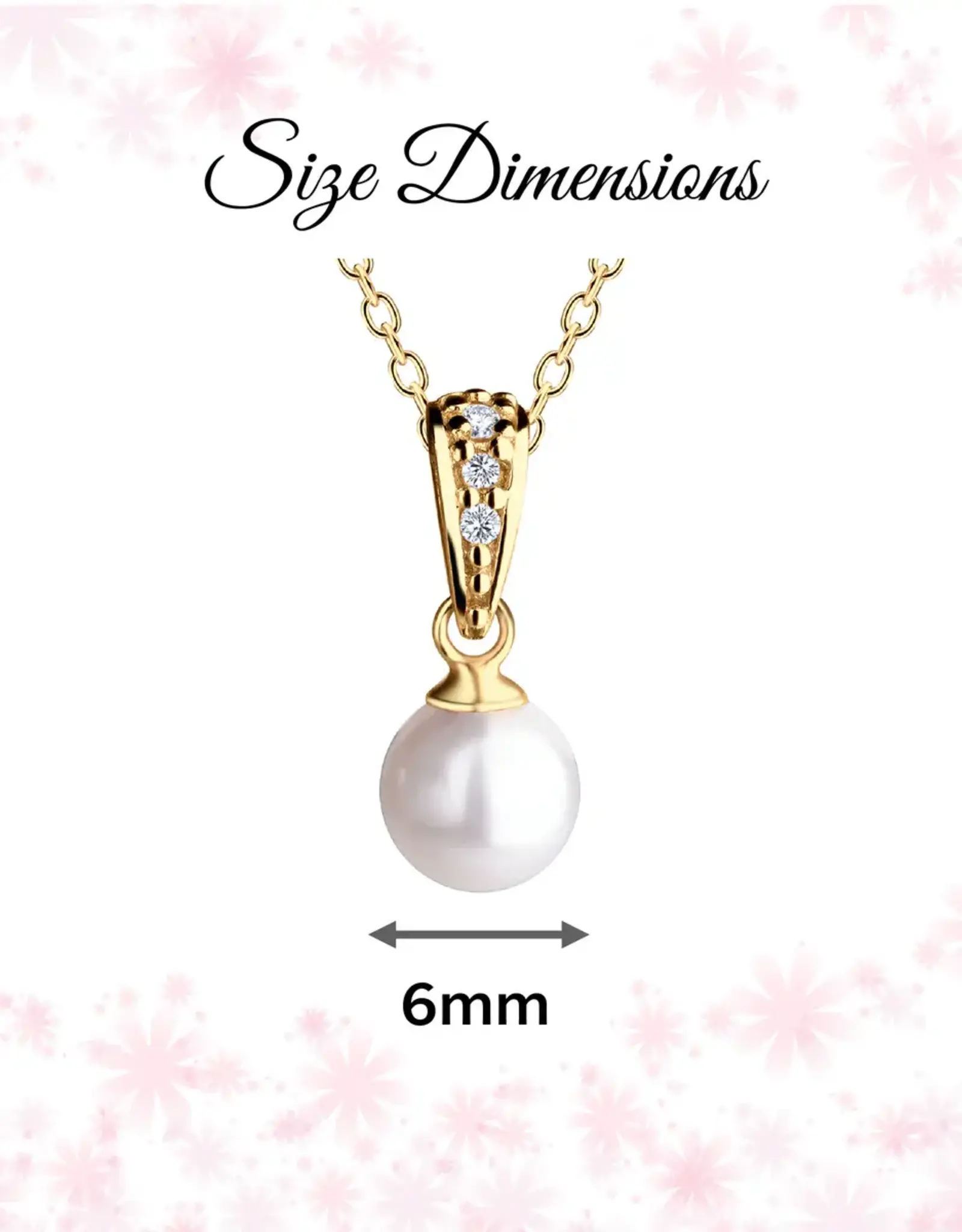 Cherished Moments Gold Plated Single Pearl Necklace