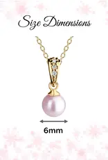 Cherished Moments Gold Plated Single Pearl Necklace
