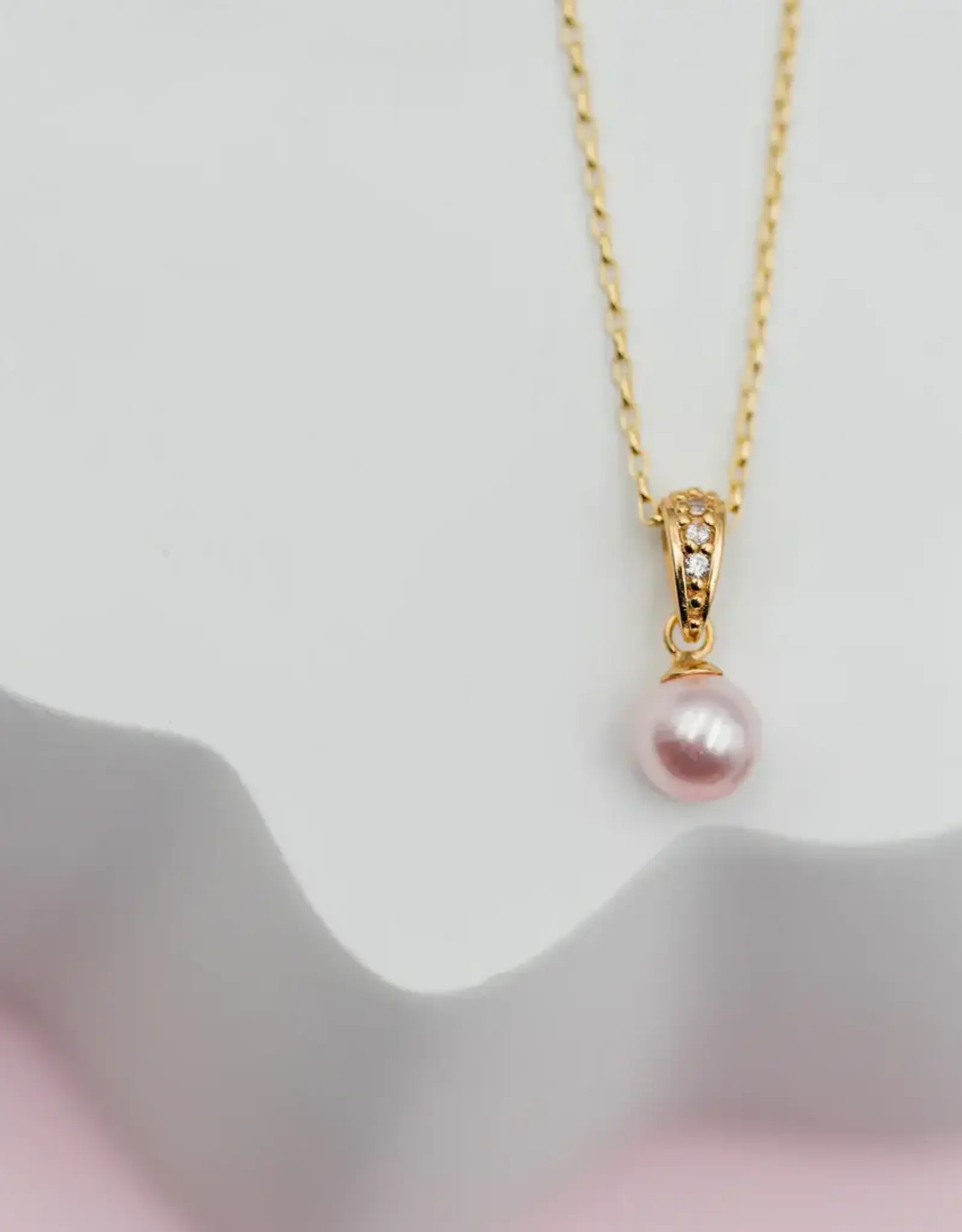 Cherished Moments Gold Plated Single Pearl Necklace