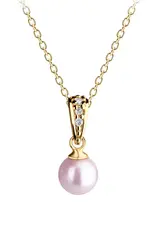 Cherished Moments Gold Plated Single Pearl Necklace