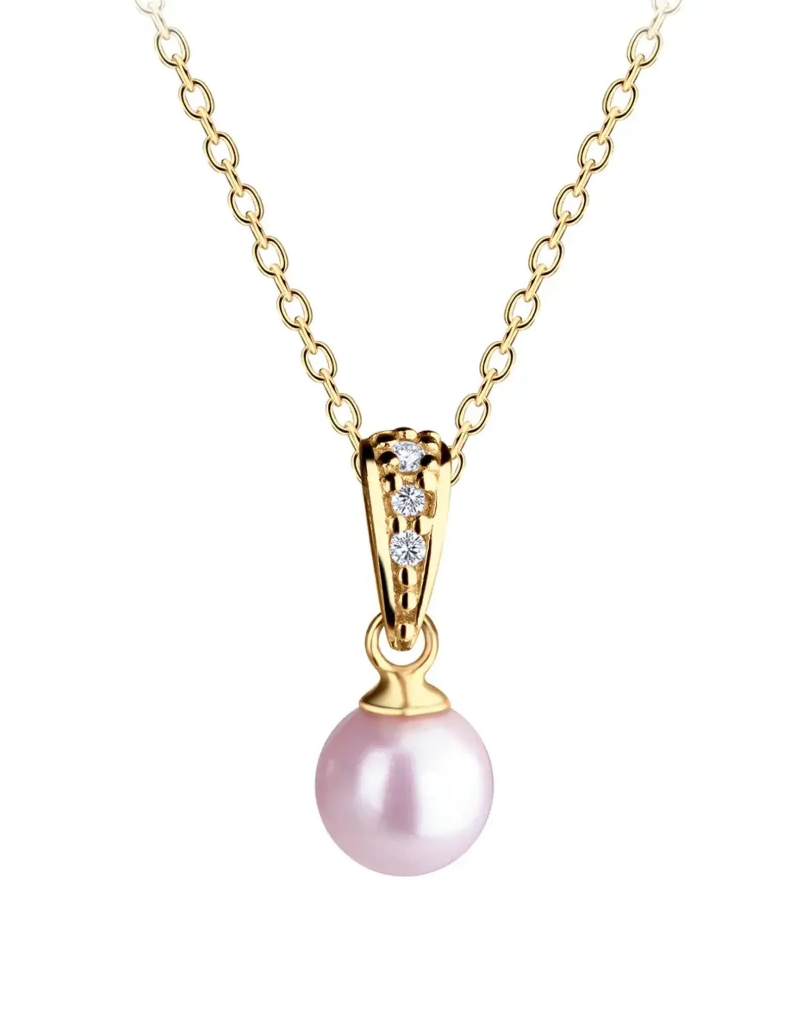 Cherished Moments Gold Plated Single Pearl Necklace