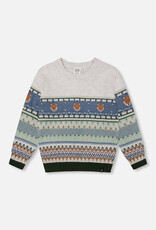 Deux Par Deux Fox Jacquard Sweater