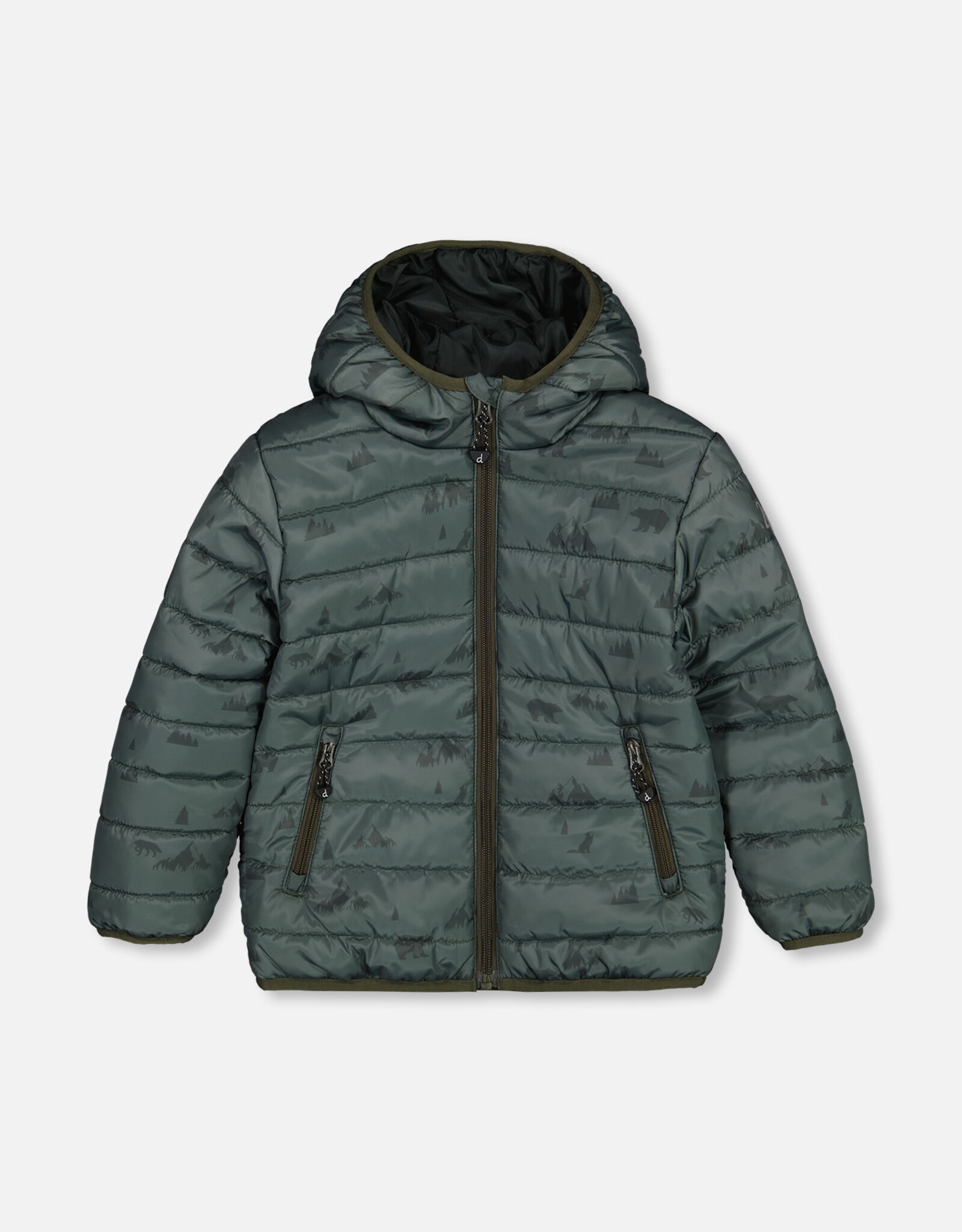 Deux Par Deux Wolves & Bears Quilted Jacket