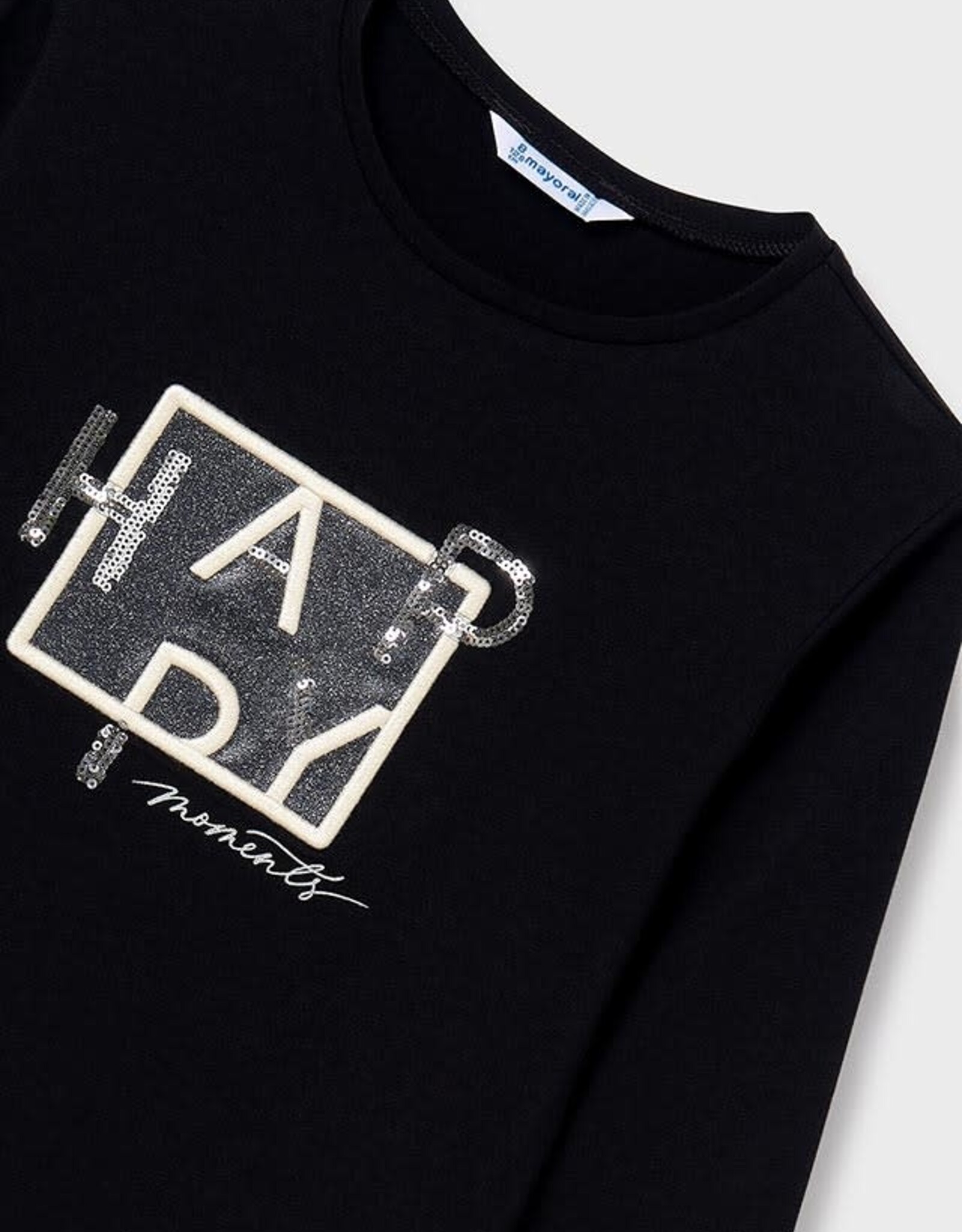 Mayoral "Happy Moments" Black Long Sleeve