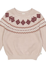 Green Cotton Nightingale Knit Jacquard Sweater