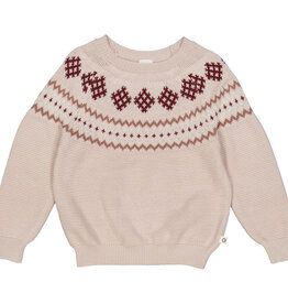Green Cotton Nightingale Knit Jacquard Sweater
