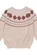 Green Cotton Nightingale Knit Jacquard Sweater