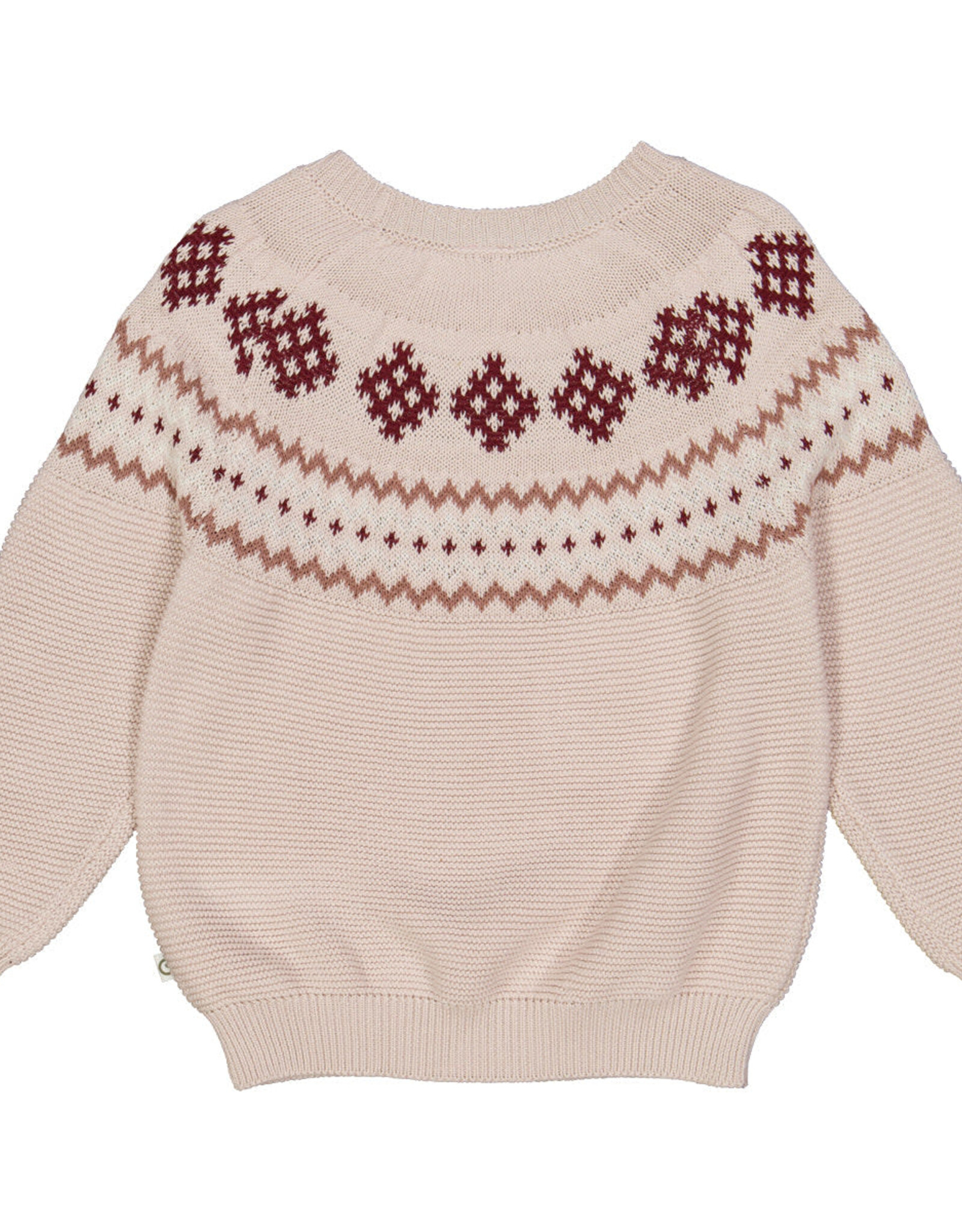 Green Cotton Nightingale Knit Jacquard Sweater