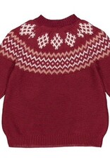 Green Cotton Cabernet Knit Jacquard Baby Dress