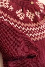 Green Cotton Cabernet Knit Jacquard Baby Dress