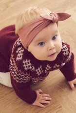 Green Cotton Cabernet Knit Jacquard Baby Dress